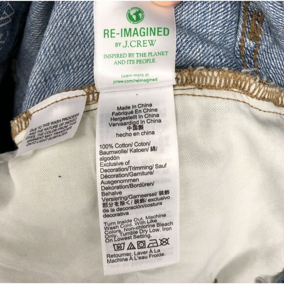 J.Crew Women's Mid-Rise Straight Jean Size 32 Elise Wash No Stretch Rigid Denim - Picture 5 of 9